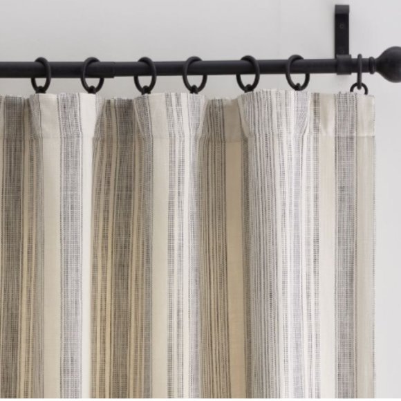 NWT (1) Striped Cotton Rod Pocket Curtain- P. Barn